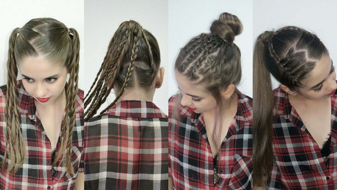 4 Peinados Faciles con Trenzas para eventos Casuales o Deportivos