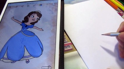 How to draw Sofia the First Once Upon a Princess