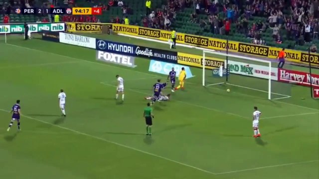 Andy Keogh second Goal - Perth Glory FC vs Adelaide United 3-1 Australian A-League 18-11-2016 (HD)
