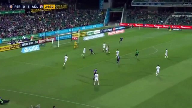 Rostyn Griffiths Goal - Perth Glory FC vs Adelaide United 1-1 Australian A-League 18-11-2016 (HD)