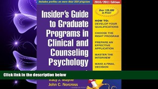 Fresh eBook  Insider s Guide to Graduate Programs in Clinical and Counseling Psychology: