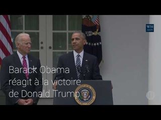 Barack Obama réagit à la victoire de Donald Trump