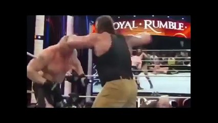 Brock Lesnar DESTROYS Braun Strowman Royal Rumble 2016