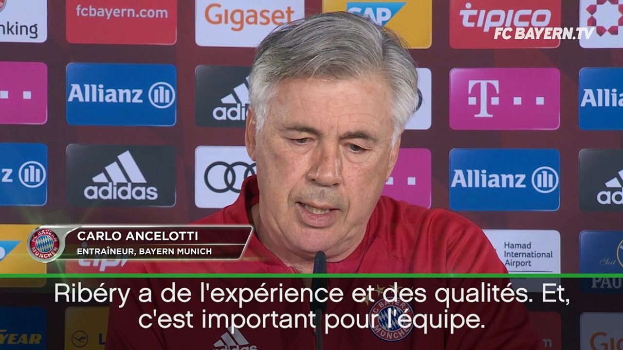 11e j. - Ancelotti : "Ribéry sait quoi faire sur le terrain"