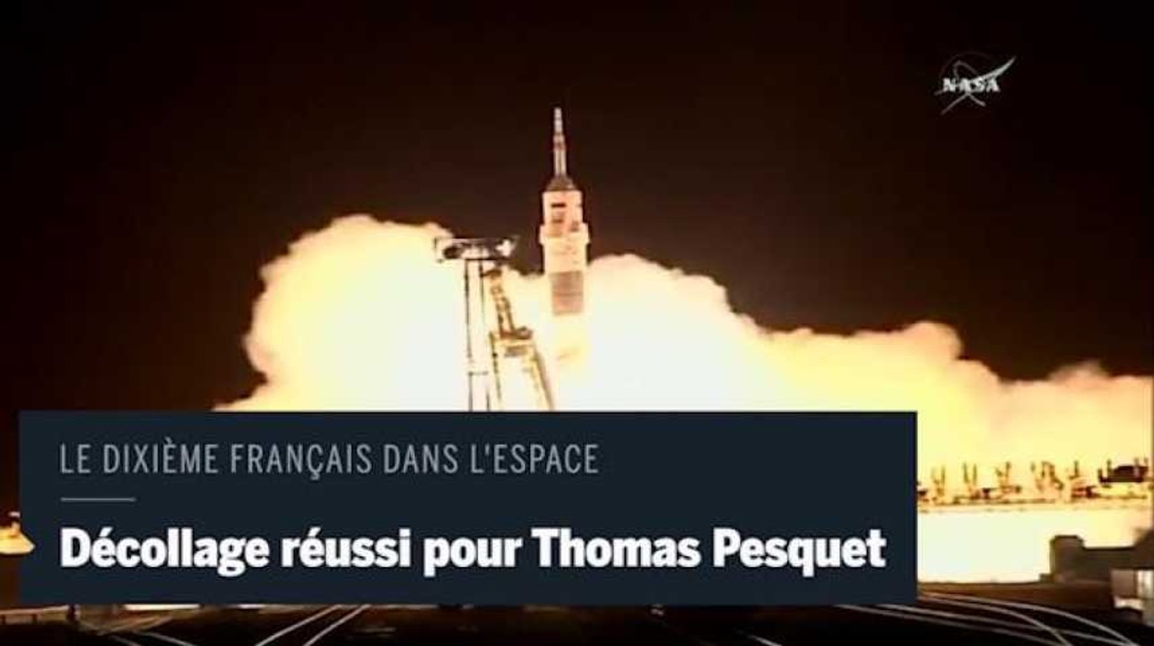 Décollage réussi pour le spationaute Thomas Pesquet