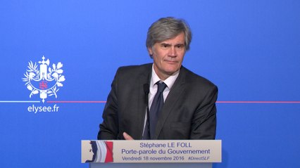 Point de presse de Stéphane Le Foll, le 18 novembre 2016