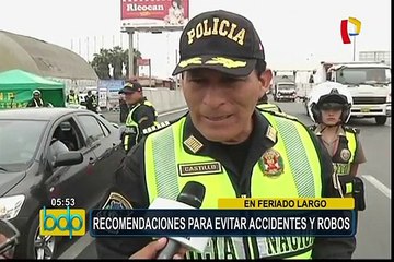 Feriado largo: recomendaciones para evitar accidentes y robos