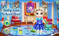 Малышка Эльза собирается в школу ( Baby Elsa school Prep) - Frozen Princess Games for Kids