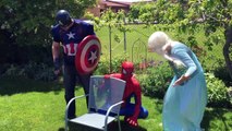 Spiderman Elsa Captain America vs Maleficent Joker Gorilla Ball Fight Superhero Kids In Real Life