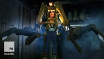 The iconic 'Aliens' power loader scene gets a homemade makeover