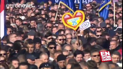 Hırvatistan'da Vukovar kurbanları için yürüdüler