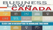 [PDF] Business Law in Canada, Eleventh Canadian Edition, Loose Leaf Version (11th Edition) Popular