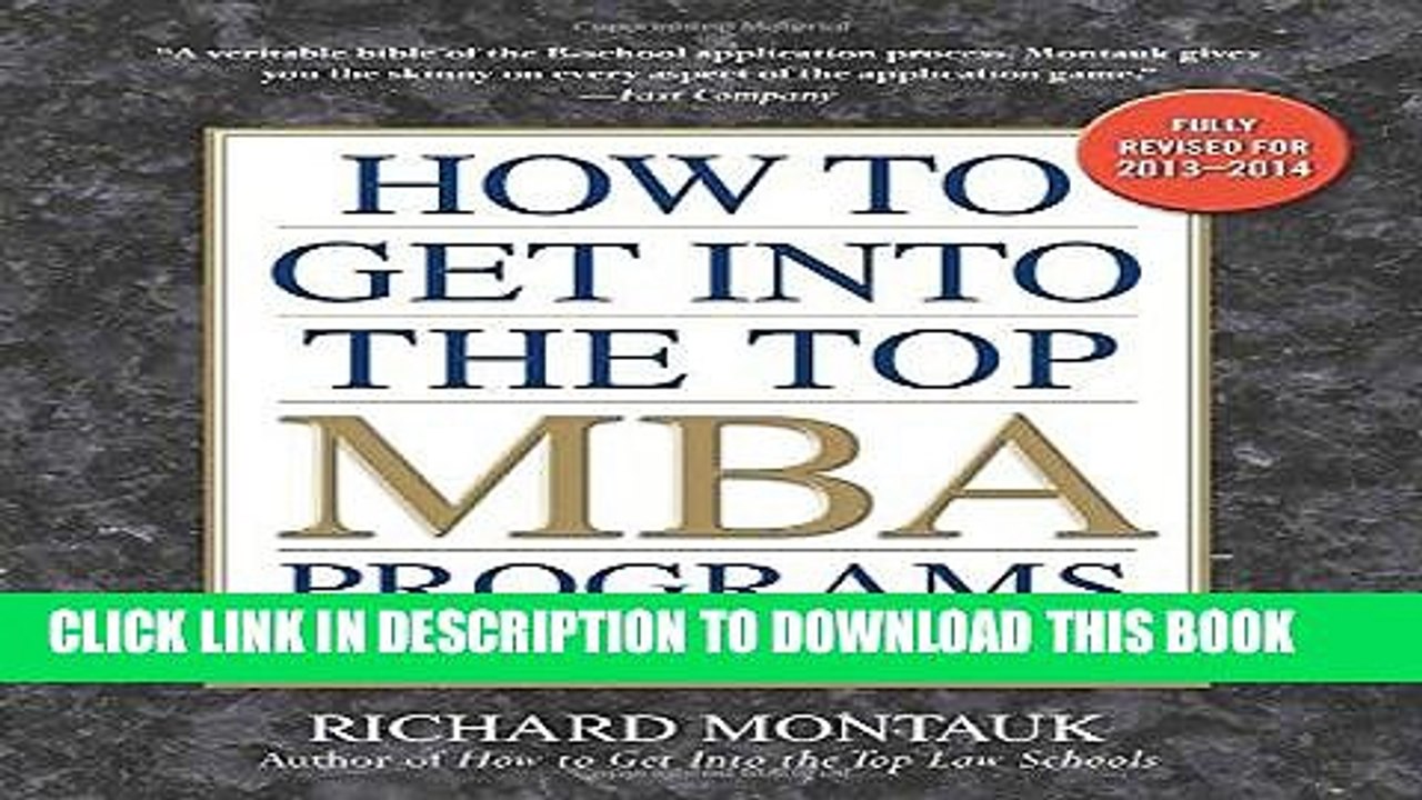 [PDF] How to Get into the Top MBA Programs, 6th Editon Popular Online