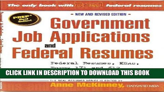 [PDF] Government Job Applications Federal Resumes (Government Jobs Series) Popular Collection