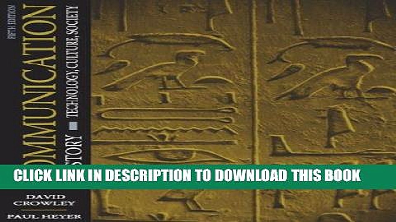 [PDF] Communication in History: Technology, Culture, Society (5th Edition) Full Collection