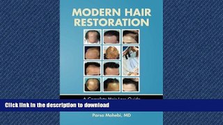 Buy book  Modern Hair Restoration: A Complete Hair Loss Guide for Men and Women online to buy