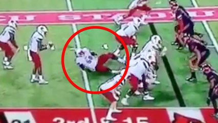 Louisville Lineman Hilariously Falls Backward For No Reason