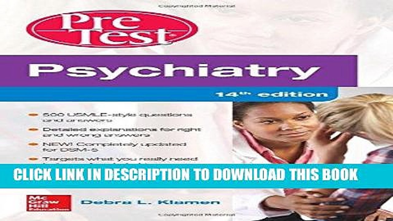 [PDF] Psychiatry PreTest Self-Assessment And Review, 14th Edition Full Collection