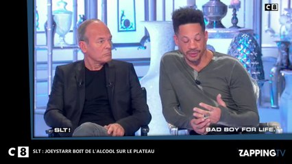 SLT : JoeyStarr boit de l’alcool sur le plateau (Vidéo)