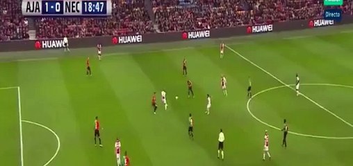 Kasper Dolberg Goal - Ajax vs NEC Nijmegen 1-0 20-11-2016 (HD)