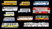 Buses - Street Vehicles - The Wheels on the Bus - The Kids' Picture Show (Fun & Educational)