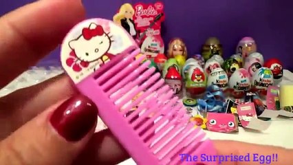 Disney Collector 50 Surprise Eggs! Frozen Hello Kitty, SpongeBob, Spiderman, Peppa Pig