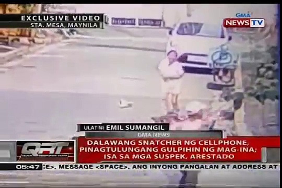 2 snatcher ng cellphone, pinagtulungan gulpihin ng mag-ina