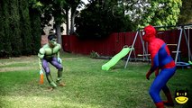 FROZEN ELSA ZOMBIE PRANK vs SPIDERMAN in Real Life! w/ Hulk and Captain America - Superhero Movie