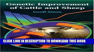 Best Seller Genetic Improvement of Cattle and Sheep (Cabi) Free Download