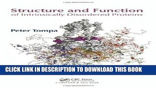 Ebook Structure and Function of Intrinsically Disordered Proteins Free Read
