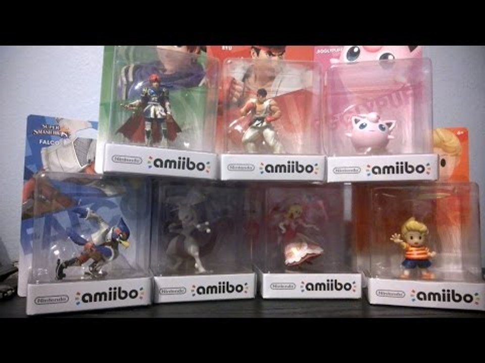Roy, Ryu, JigglyPuff, Falco, Mewtwo, Peach & Lucas Amiibo Unboxing
