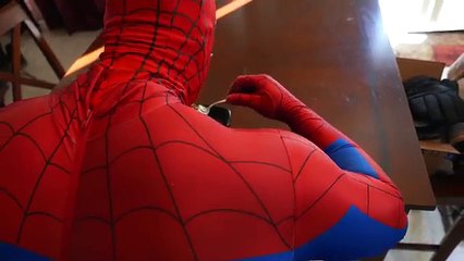 Fat Spiderman vs Thor - Bath Time and Ice Cream Accident!! | Real Life Superhero Movie! B^)