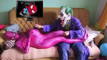 FROZEN ELSA POO AND FART PRANK Hurt! w/ Spiderman vs Joker, Doctor! Superheroes Real Life