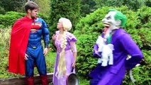 Frozen Elsas CAR SCARE! w/ Spiderman Maleficent Joker Rapunzel Superman Toys IRL! Superhero Fun :)