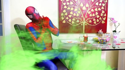 Spiderman & Frozen Elsa vs Poo and Fart prank! w/ Pink Spidergirl - Fun Superhero in Real Life