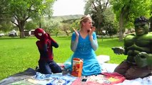 Frozen Elsa Ugly Elsa Venom Poison Apple vs Hulk Spiderman Deadpool bros In real life