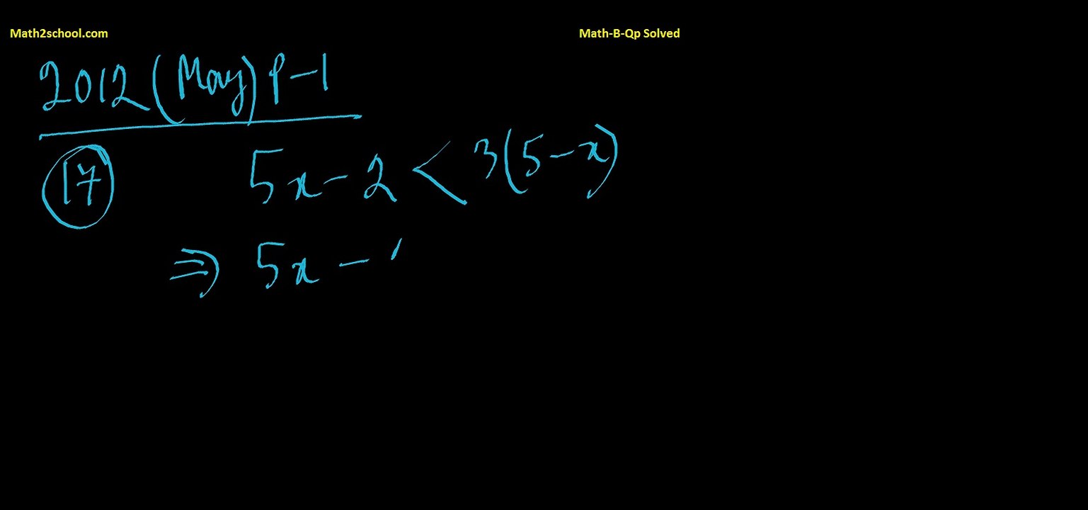 MathsB-QP-2012(May)-17