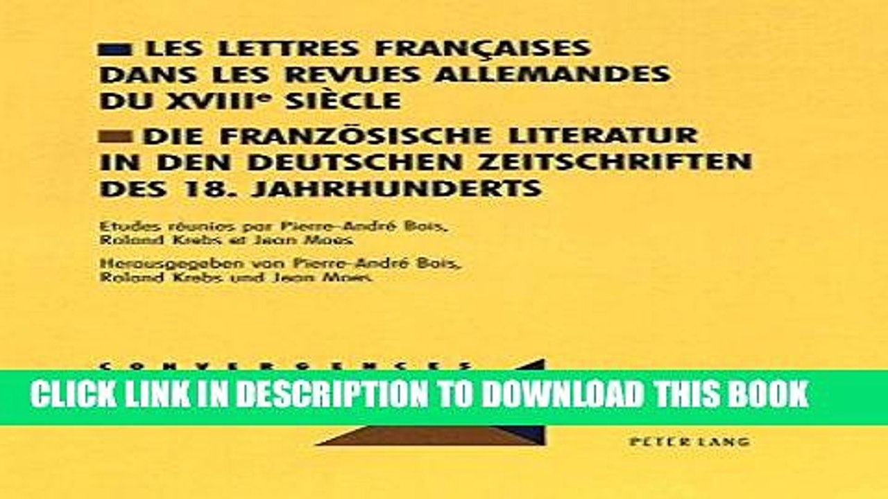 [PDF] Les lettres franÃ§aises dans les revues allemandes du XVIIIe siÃ¨cle- Die franzÃ¶sische