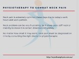 Physiotherapy to combat neck pain