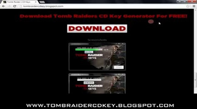 Tomb Raider CD Key Serial Key Product Key Activation Key Generator ! Générateur ! FREE Download June - July 2013 Update by dm_51a693bdbe44e