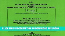 [PDF] Werbeerfolgskontrolle auf Basis eines Modells der Werbewirkung (KÃ¶lner Arbeiten zur