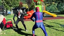 Spiderman vs Venom Fights Real Life - BathTime & Playground - Fun Superheroes Movie