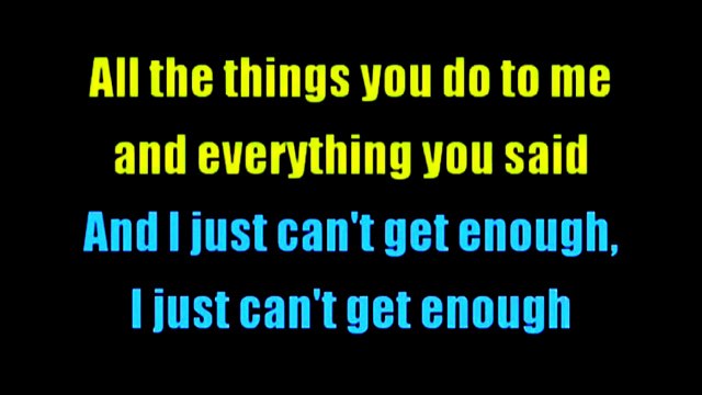 Depeche Mode - Just can't get enough KARAOKE / INSTRUMENTAL