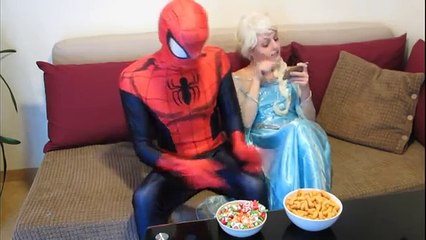 Spiderman & Frozen Elsa VS POO AND FART PRANK! w/ Pink Spidergirl - Fun #Superhero in Real Life