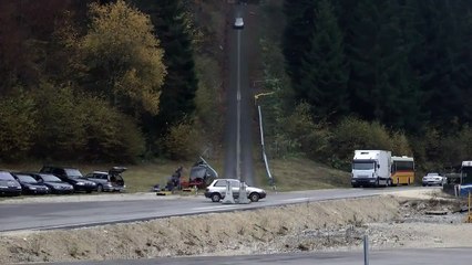 Crash test d'une voiture à 200 km/h