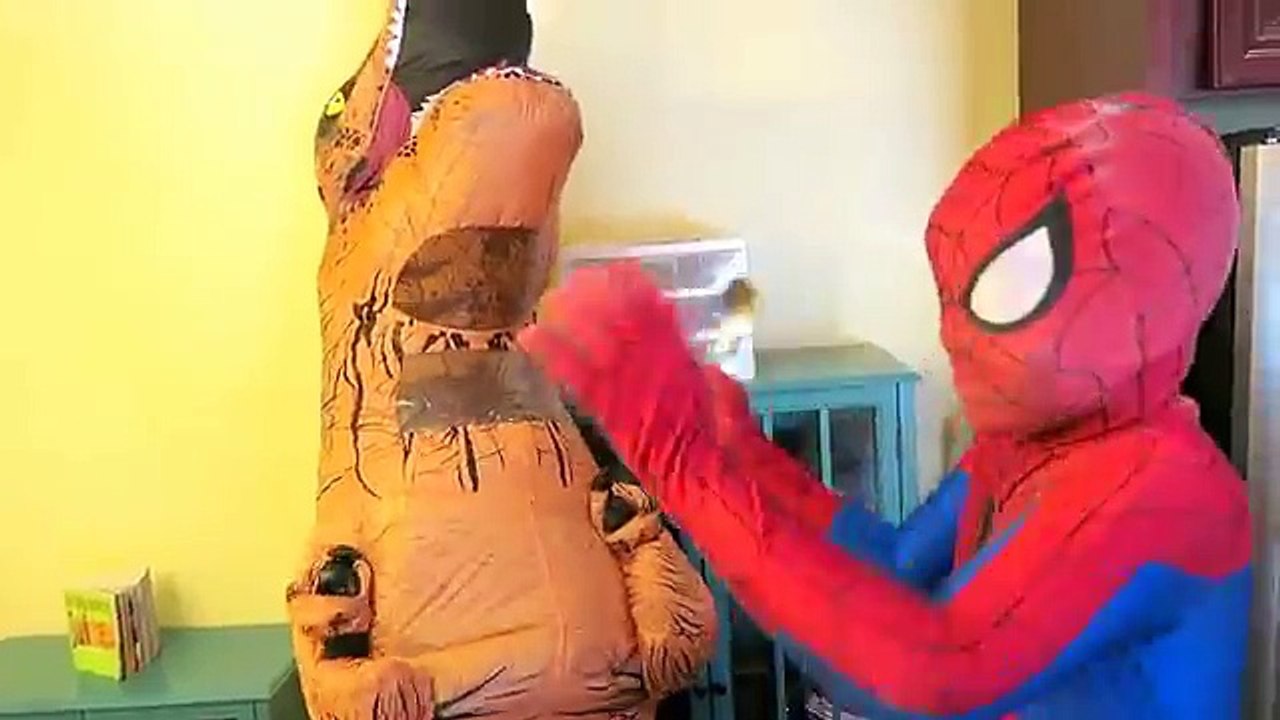 Spiderman vs Joker vs T Rex - T Rex Morning Routine! - Funny Superheroes