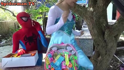 Spiderman Elsa Frozen Venom Theft wrong Toys Anna Princess Captain Fun superheroes in real life