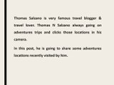 Thomas Salzano aka Thomas N Salzano a travel blogger