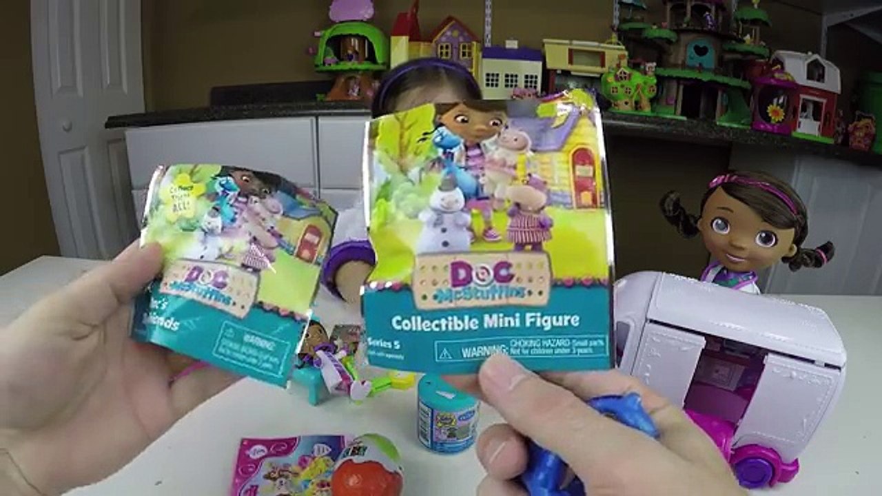 BIG SURPRISE EGG DOC MCSTUFFINS SURPRISE TOYS Disney Frozen + Docs Mobile Clinic & Kinder Egg