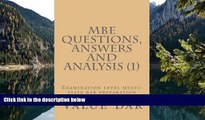 Books to Read  MBE Questions, Answers and Analysis (1): Examination level multi-state bar